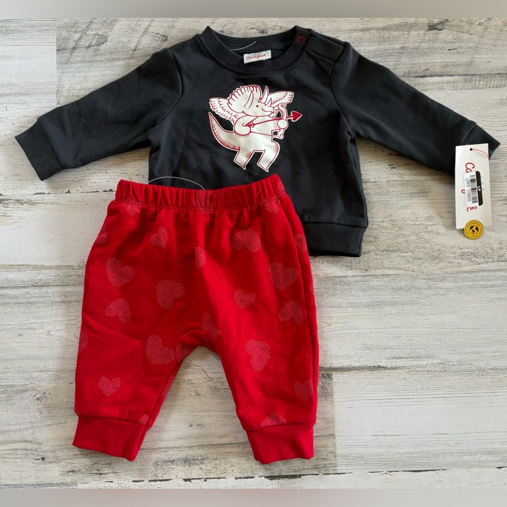 Cat & Jack Boys 2 Piece Jogger Set Size 0-3 months